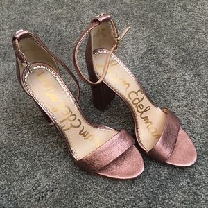Sam Edelman metallic ankle strap sandals
